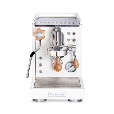 DEMO La Pavoni Mini Cellini Hvid LPSMCW01EU Espressomaskine Sorte Håndtag