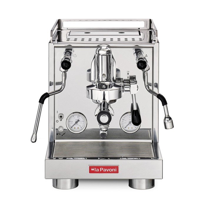 La Pavoni New Cellini Evolution LPSCVS01NO Espressomaskine Inkl. Eureka Mignon Libra 65 Chrome Espressokværn