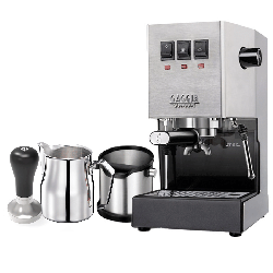 Gaggia Classic E24 Stål Espressomaskine Inkl. Baristaudstyr