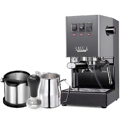 Gaggia Classic E24 Grå Espressomaskine Inkl. Baristaudstyr
