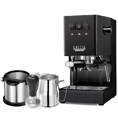 Gaggia Classic E24 Sort Espressomaskine Inkl. Baristaudstyr