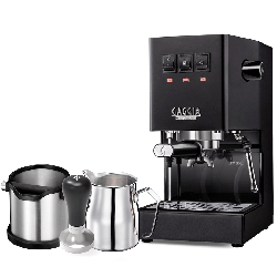 Gaggia Classic E24 Sort Espressomaskine Inkl. Baristaudstyr