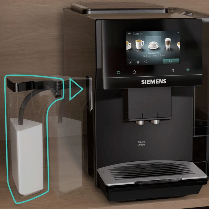 Siemens TQ727E05 EQ700 Mørk Rustfrit Stål Espressomaskine