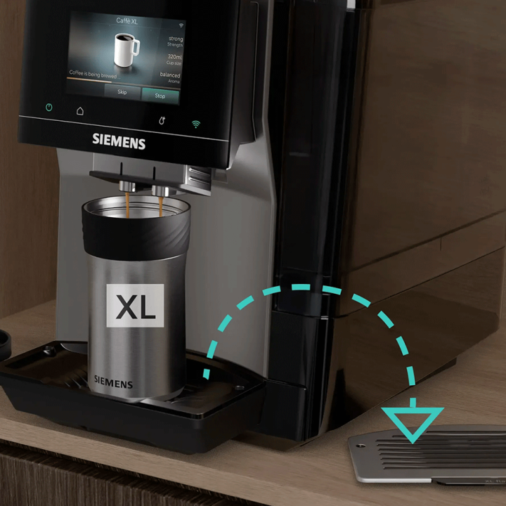 Siemens TP725EM7 EQ700 Inox Sølvmetallic Espressomaskine Inkl. Mælkekande Glas