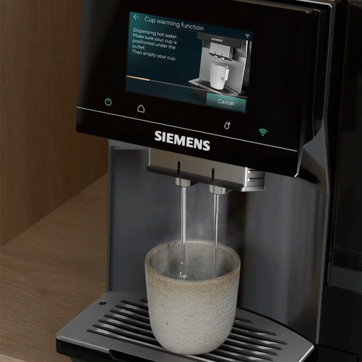 Siemens TP725EM7 EQ700 Inox Sølvmetallic Espressomaskine Inkl. Mælkekande Glas
