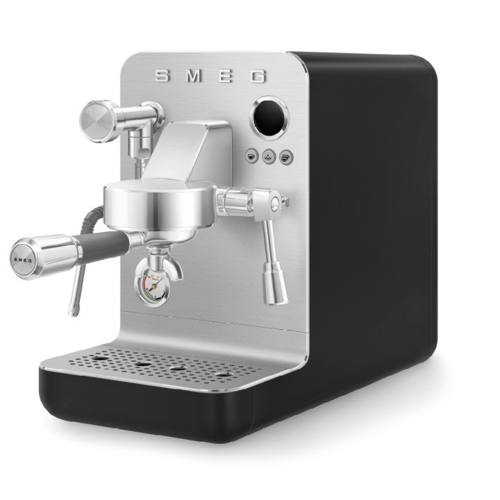 DEMO Smeg EMC02BLMEU Minipro Semiautomatisk Espressomaskine Sort