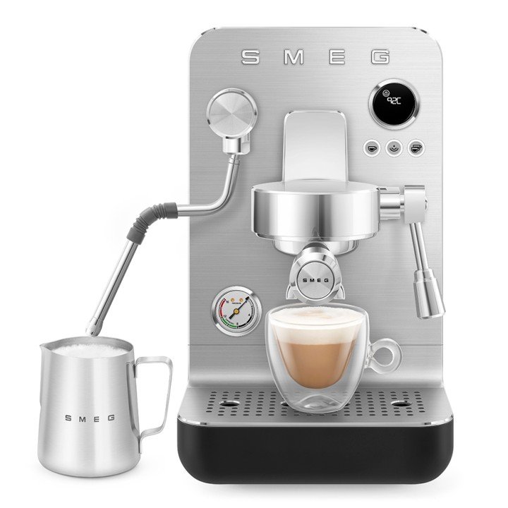 DEMO Smeg EMC02BLMEU Minipro Semiautomatisk Espressomaskine Sort