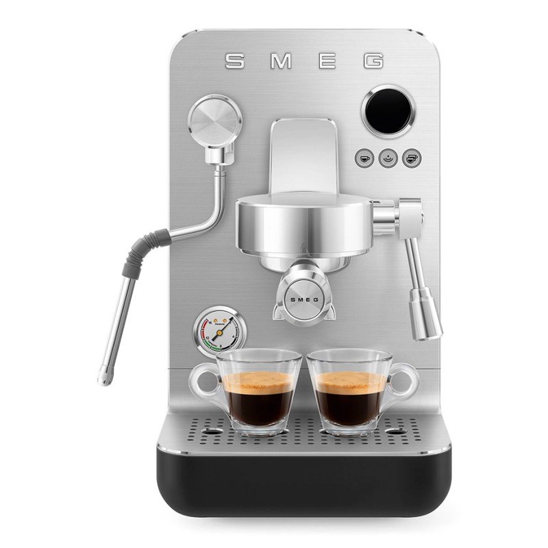 DEMO Smeg EMC02BLMEU Minipro Semiautomatisk Espressomaskine Sort