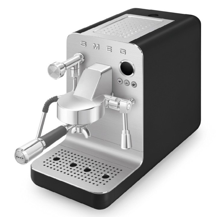 DEMO Smeg EMC02BLMEU Minipro Semiautomatisk Espressomaskine Sort