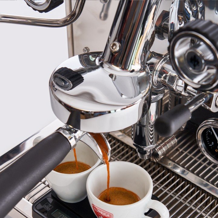 Eureka Constanza R Espressomaskine Inox Polished Inkl. Eureka Mignon Zero 65 Speedy Chrome Espressokværn