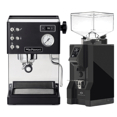 La Pavoni Casa Bar PID Sort LPMCBN02EU Espressomaskine Inkl. Eureka Mignon Specialita Sort Espressokværn