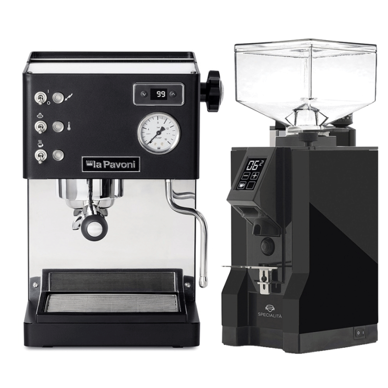 La Pavoni Casa Bar PID Sort LPMCBN02EU Espressomaskine Inkl. Eureka Mignon Specialita Sort Espressokværn