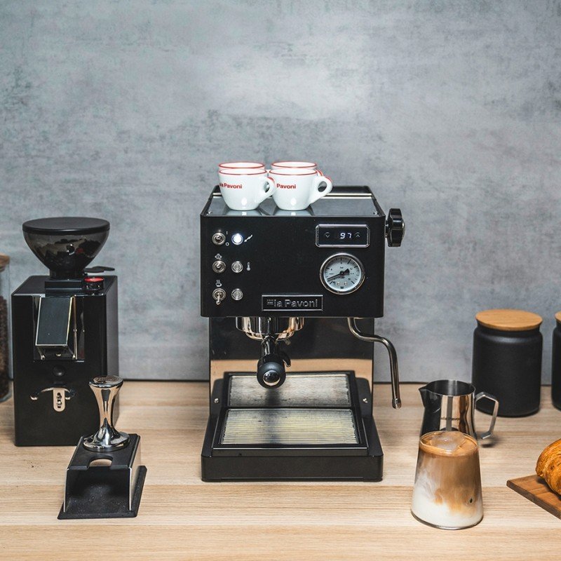 La Pavoni Casa Bar PID Sort LPMCBN02EU Espressomaskine Inkl. Eureka Mignon Specialita Sort Espressokværn