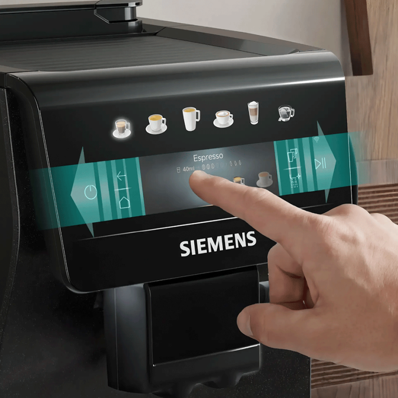 Siemens TP603E08 EQ6 Espressomaskine inkl. Rengøringspiller, Kalkfilter, Afkalkningspiller & 2kg Rigtig Kaffe