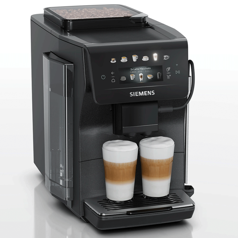 Siemens TP603E08 EQ6 Espressomaskine inkl. Rengøringspiller, Kalkfilter, Afkalkningspiller & 2kg Rigtig Kaffe