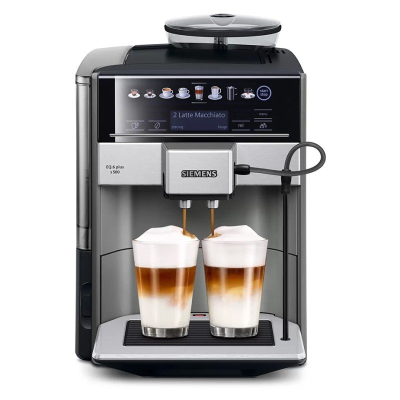 Siemens TE655203RW EQ6 Plus s500 Espressomaskine Inkl. Plejepakke og 1 Kg Hele Kaffebønner