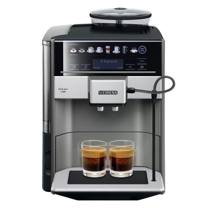 Siemens TE655203RW EQ6 Plus s500 Espressomaskine Inkl. Plejepakke og 1 Kg Hele Kaffebønner