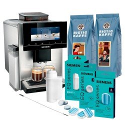 Siemens TQ903R03 EQ900 Espressomaskine Inkl. Plejepakke og 1 Kg Hele Kaffebønner