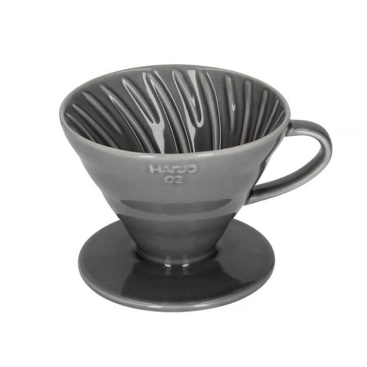 Hario V60-02 Keramik Dripper Grå 2 Kop. Hario V60-02 Keramik Dripper Grå 2 Kop.