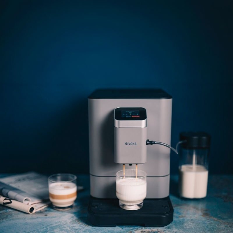 Nivona NIVO 7105 Grå Espressomaskine Inkl. Plejepakke & 3kg Hele kaffebønner