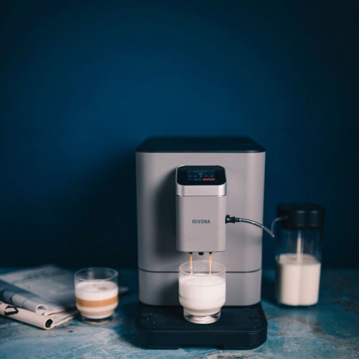 Nivona NIVO 7105 Grå Espressomaskine Inkl. Plejepakke & 3kg Hele kaffebønner
