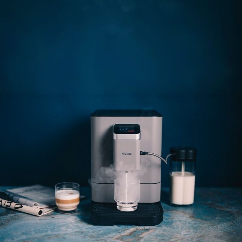 Nivona NIVO 7105 Grå Espressomaskine Inkl. Plejepakke & 3kg Hele kaffebønner
