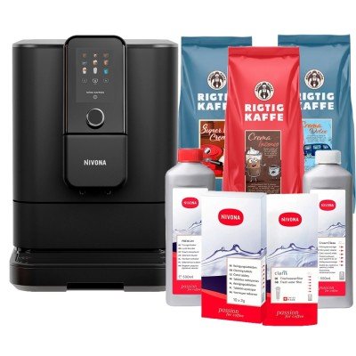Nivona NIVO 8111 Sort Espressomaskine Inkl. Plejepakke & 3kg Hele kaffebønner