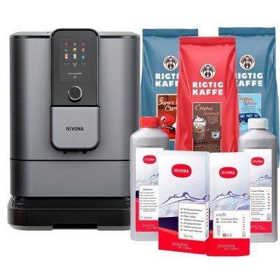Nivona NIVO 8117 Pearl Blue Espressomaskine Inkl. Plejepakke & 3kg Hele kaffebønner