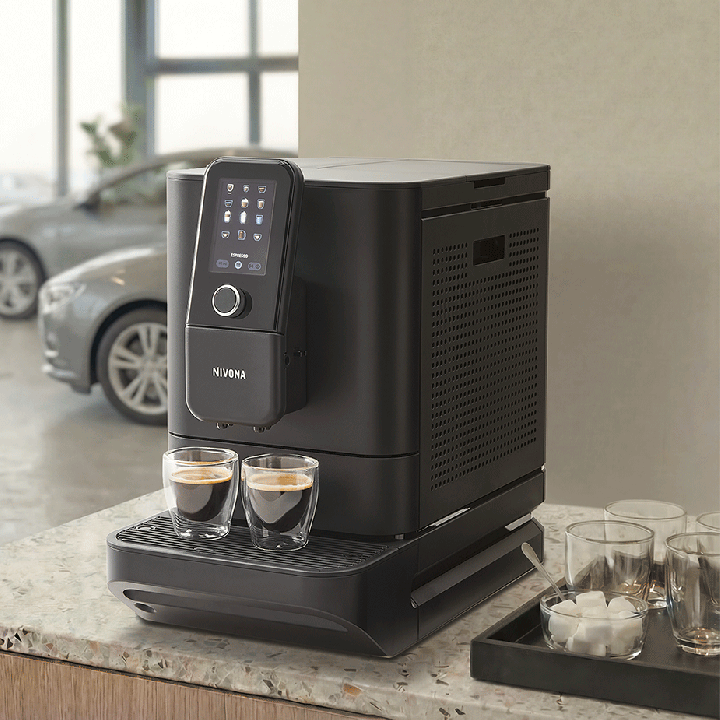 Nivona NIVO 8'141 Pro Sort Espressomaskine Inkl. Mælkekøler, Plejepakke & 2kg Hele Kaffebønner