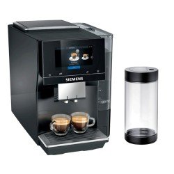 Siemens TP713R19 EQ700 Classic Piano Sort Espressomaskine Inkl. Mælkebeholder Glas 0,7L
