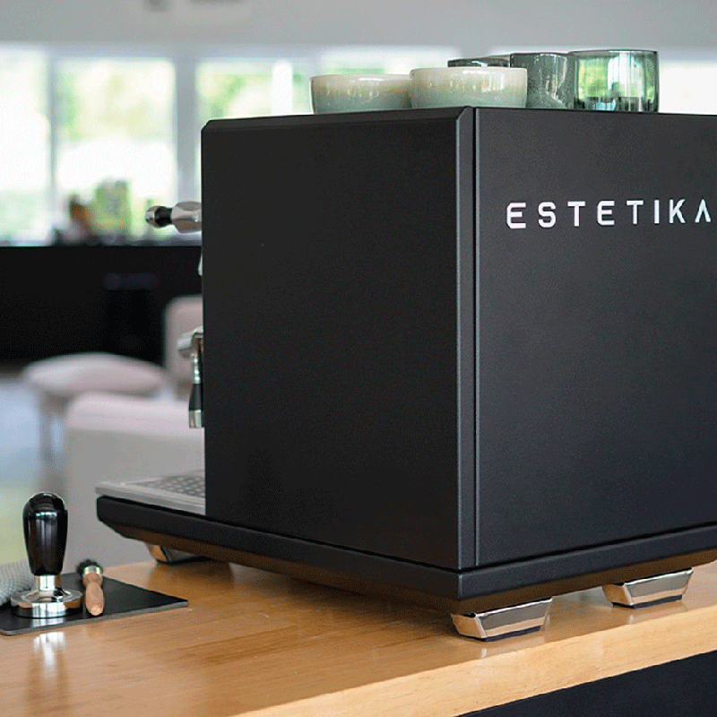 ECM Estetika Espressomaskine Inkl. Mahlkönig E64 WS Sort Espressokværn, Tamper Station & Tamper