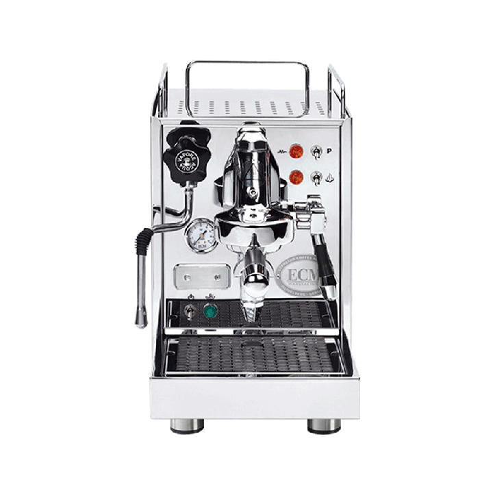 ECM Classika PID Espressomaskine Inkl. Eureka Mignon Libra 55 Chrome Kværn, Knockbox, Tamper og WDT Tool