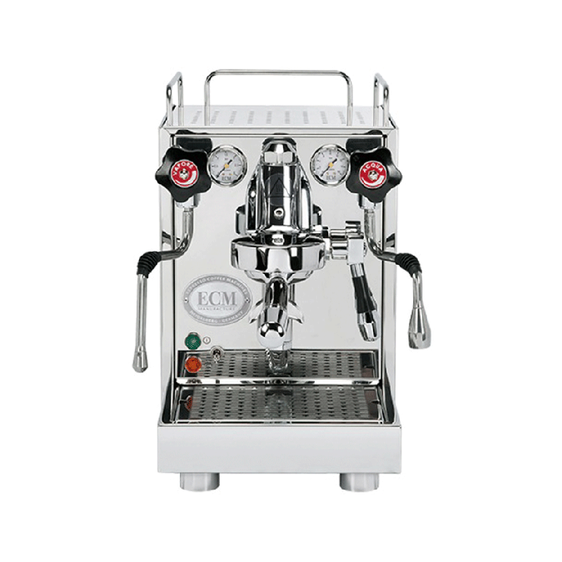 ECM Mechanika VI Slim Espressomaskine Inkl. ECM C-Automatik 54 Stål Kværn, Mælkekande, Knockbox & Tamper