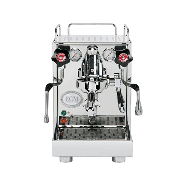 ECM Mechanika VI Slim Espressomaskine Inkl. Eureka Mignon Zero 65 Speedy Chrome Espressokværn, Mælkekande, Knockbox & Tamper