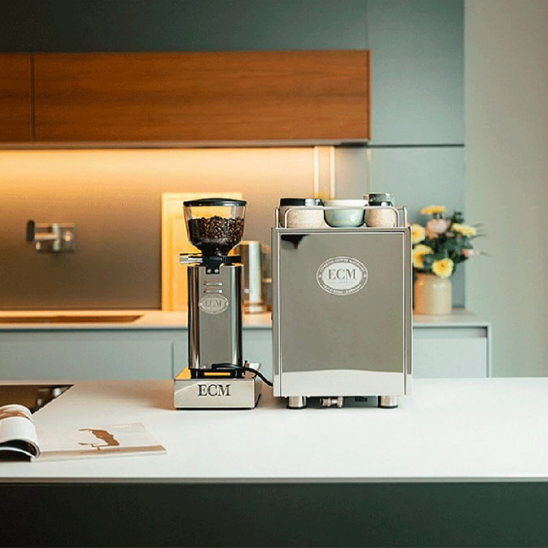 ECM Mechanika MAX II Espressomaskine Inkl. Eureka Mignon Oro Stark W Kværn, Tamper, WDT Tool, Mælkekande & Knockbox