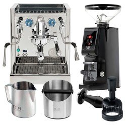 ECM Technika VI Espressomaskine Inkl. Eureka Atom W 65 Casa Mat Sort Espressokværn & Baristaudstyr