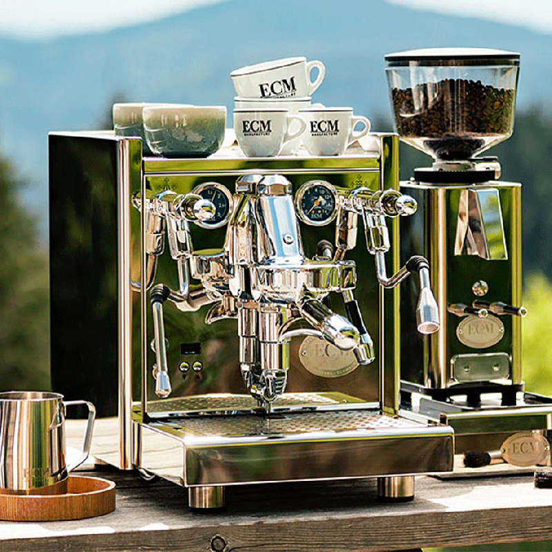 ECM Technika VI Espressomaskine Inkl. Eureka Atom W 65 Casa Mat Sort Espressokværn & Baristaudstyr