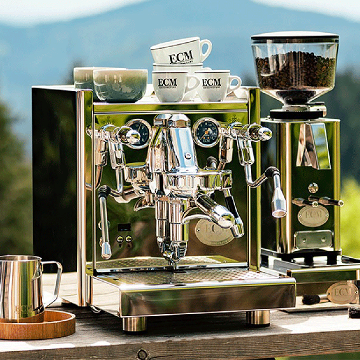 ECM Technika VI Espressomaskine Inkl. Eureka Atom W 65 Casa Mat Sort Espressokværn & Baristaudstyr