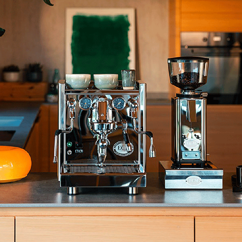 ECM Technika VI Espressomaskine Inkl. Eureka Atom W 65 Casa Mat Sort Espressokværn & Baristaudstyr