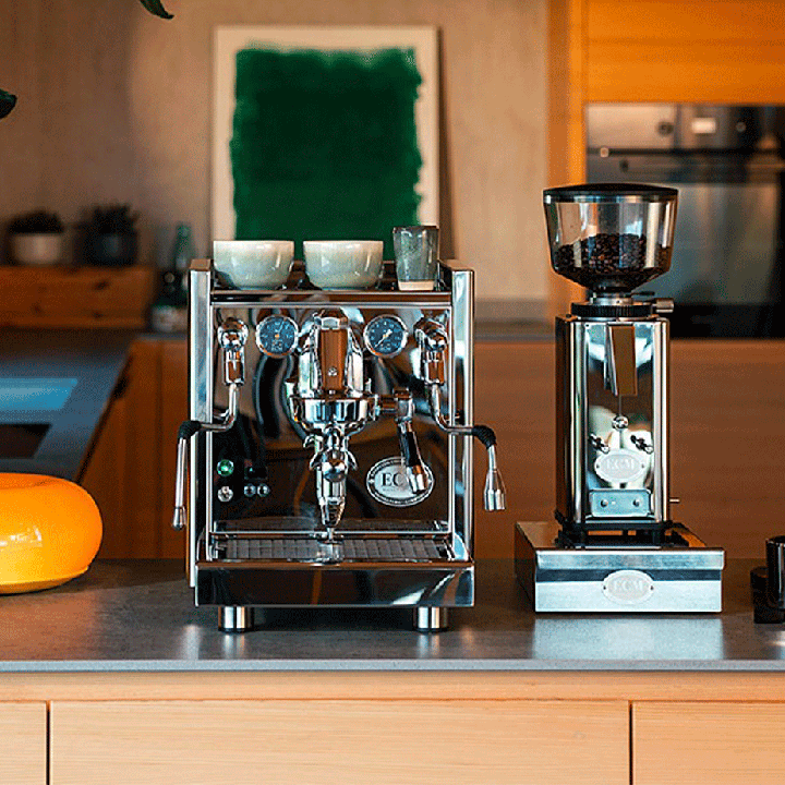 ECM Technika VI Espressomaskine Inkl. Eureka Atom W 65 Casa Mat Sort Espressokværn & Baristaudstyr