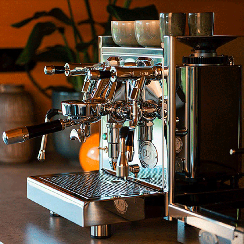ECM Technika VI Espressomaskine Inkl. Eureka Atom W 65 Casa Mat Sort Espressokværn & Baristaudstyr