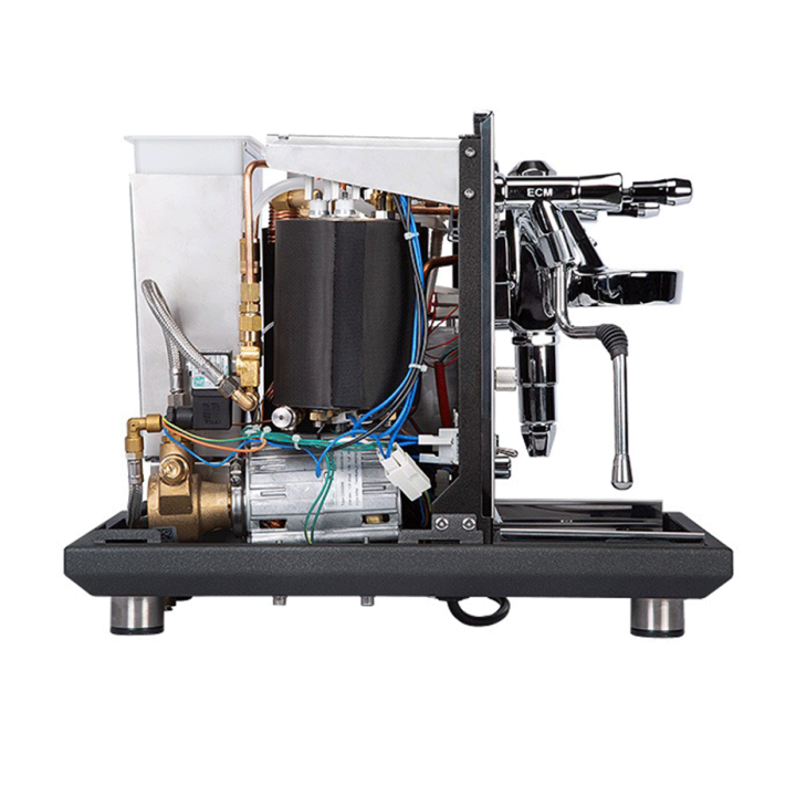 ECM Synchronika II Espressomaskine Inkl. ECM Exacto Stål Espressokværn, Knockbox, Tamper & Mælkekande