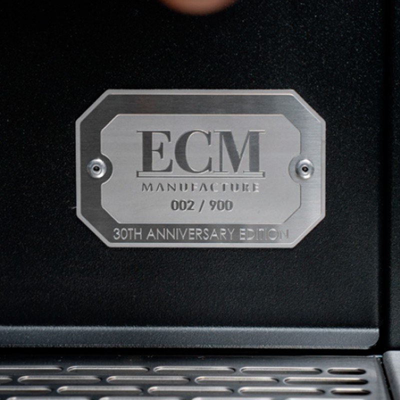 ECM Synchronika II Espressomaskine 30th Anniversary Edition Sort med trædetaljer