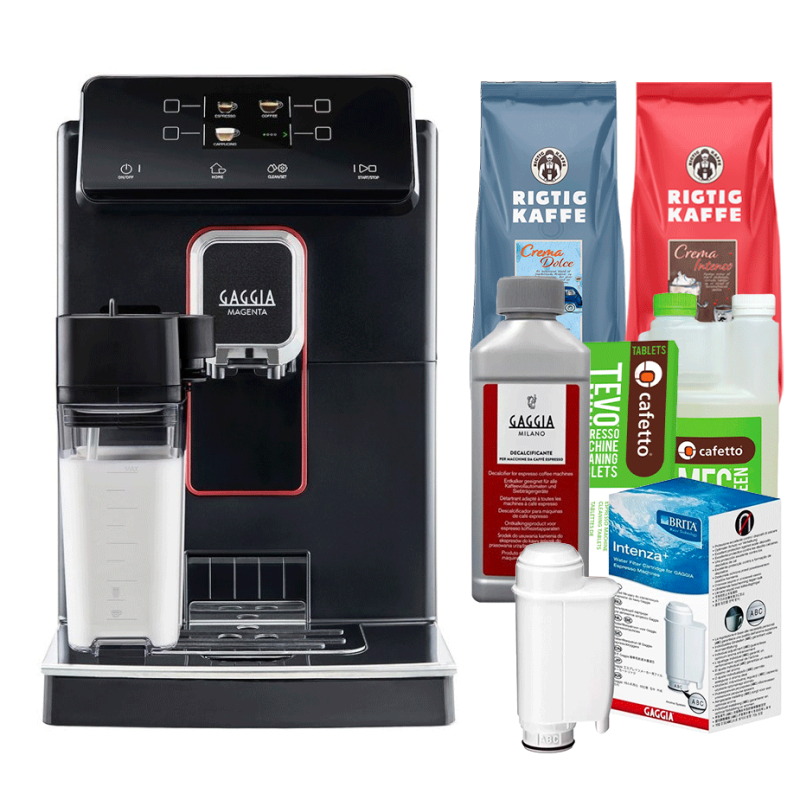 Gaggia Magenta Prestige Espressomaskine Inkl. Plejepakke & 2kg Rigtig Kaffe Hele Kaffebønner