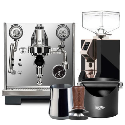 Eureka Pura R Inox Polished Espressomaskine Inkl. Eureka Mignon Specialita Espressokværn & Baristaudstyr