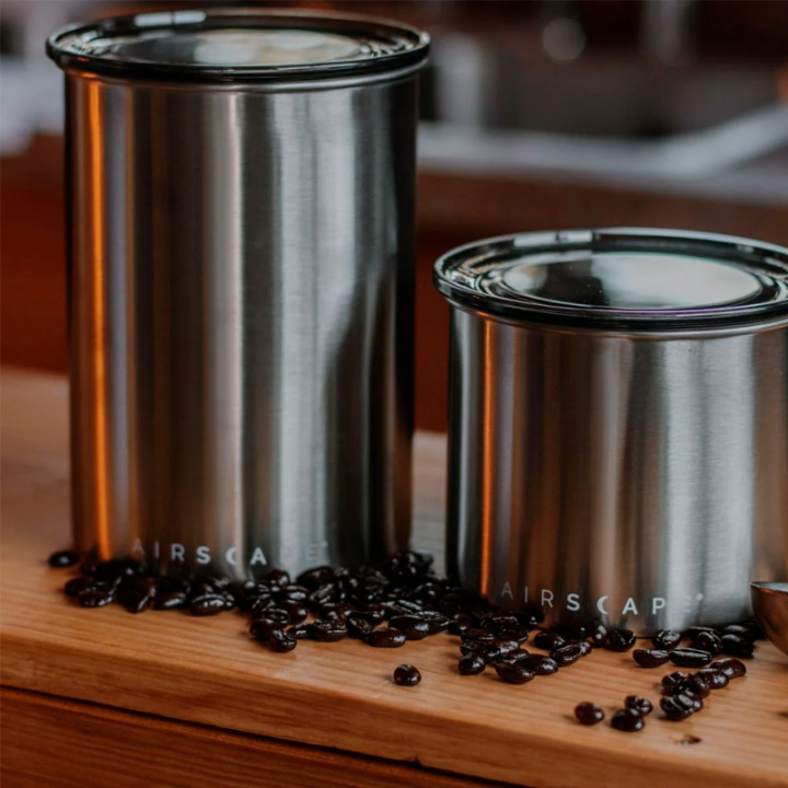 Airscape Classic Kaffebeholder Børstet Stål 250g