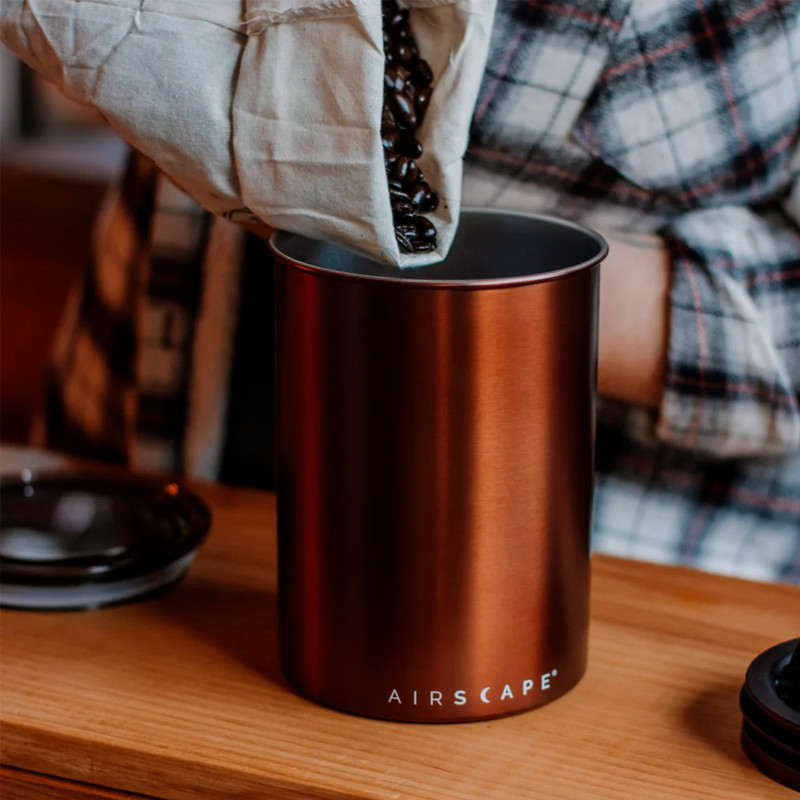 Airscape Classic Kaffebeholder Børstet Kobber 500g