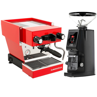 La Marzocco Linea Micra Rød Espressomaskine Inkl. Eureka Atom W 65 Casa Mat Sort Espressokværn