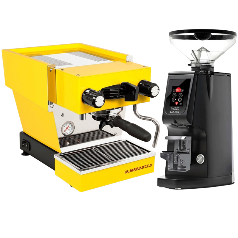 La Marzocco Linea Micra Gul Espressomaskine Inkl. Eureka Atom W 65 Casa Mat Sort Espressokværn