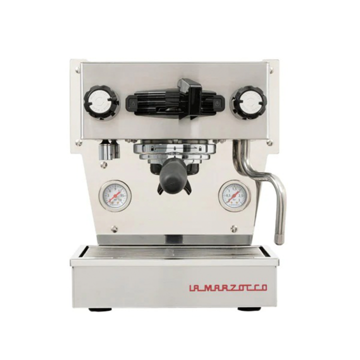 La Marzocco Linea Micra Børstet Stål Espressomaskine Inkl. Eureka Atom W 65 Casa Mat Sort Espressokværn